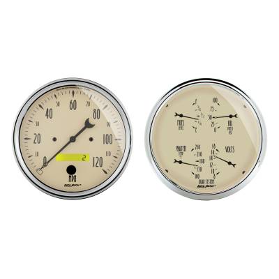 AutoMeter - AutoMeter 1803 Antique Beige 2 Gauge Kit Speedometer & Quad Combo 240-33 Ohm