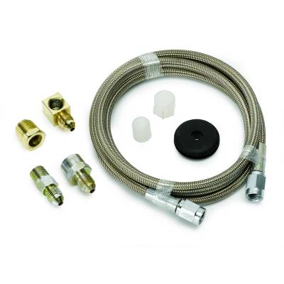 AutoMeter - AutoMeter 3235 Line Braided Stainless Steel Hose #3 -3AN & 1/8" NPTF Fittings 4'