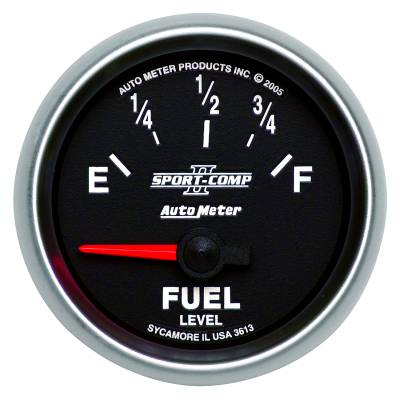 AutoMeter - AutoMeter 3613 Air Core Sport-Comp II Fuel Level Gauge 0-90Ohm 2-1/16"