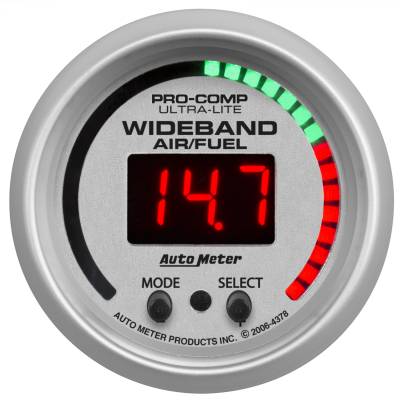 AutoMeter - AutoMeter 4378 Ultra-Lite Wideband Pro Air/Fuel Ratio Gauge 6:1-20:1 2-1/16"