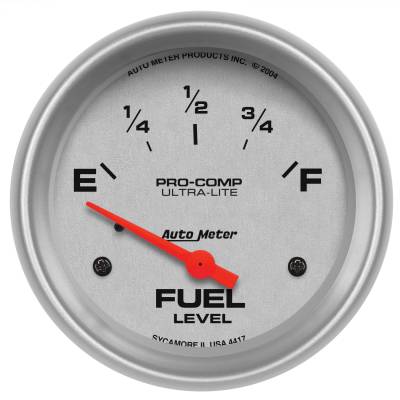 AutoMeter - AutoMeter 4417 Ultra-Lite Air Core Fuel Level Gauge 0-30Ohm 2-5/8" SSE