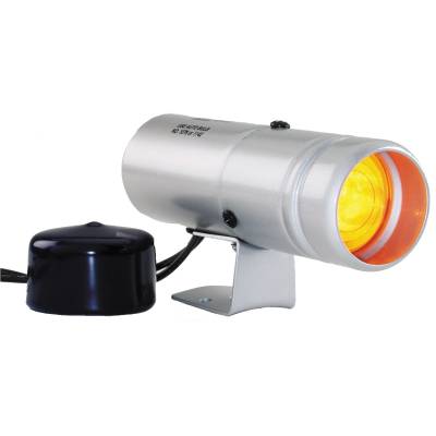 AutoMeter - AutoMeter 5335 Shift-Lite Pedestal Amber Shift Light Silver