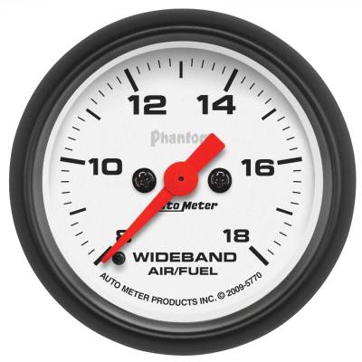 AutoMeter - AutoMeter 5770 Phantom Analog Wideband Air/Fuel Ratio 8:1-18:1 AFR 2-1/16"