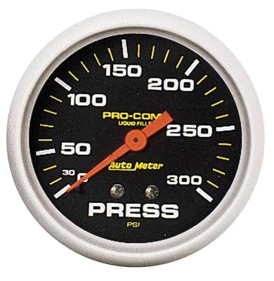 AutoMeter - AutoMeter 5423 Pro-Comp Mechanical Pressure Liquid Filled Gauge 0-300PSI 2-5/8"