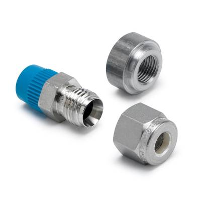 AutoMeter - AutoMeter 5254 Fitting Thermocouple Compress Weld Boss Kit 1/4" 1/8" NPTF Male