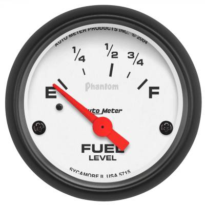 AutoMeter - AutoMeter 5715 Air Core Phantom Electric Fuel Level Gauge 73-10Ohm 2-1/16"