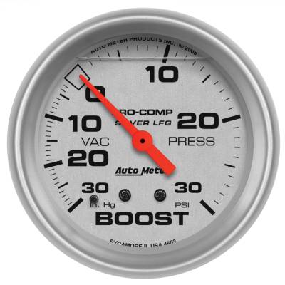 AutoMeter - AutoMeter 4603 Ultra-Lite Mechanical Vacuum/Boost 30" HG/30PSI 2-5/8"