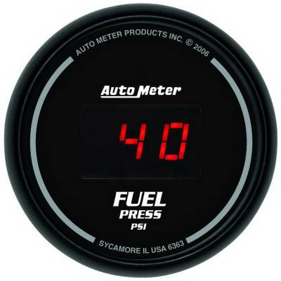 AutoMeter - AutoMeter 6363 Sport-Comp Fuel Pressure Gauge 5-100PSI 2-1/16"