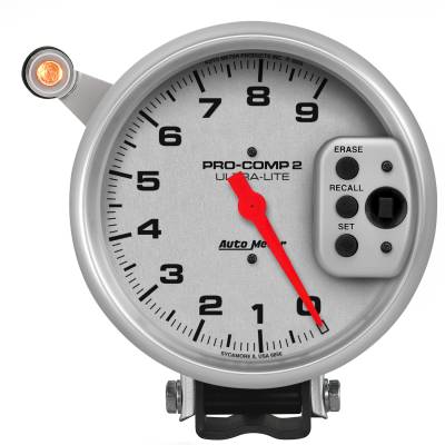 AutoMeter - AutoMeter 6856 Ultra-Lite Pedestal Tach w/Quick Lite & Peak Memory 9000RPM 5"