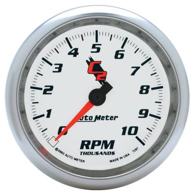 AutoMeter - AutoMeter 7297 C2 In-Dash Tachometer Gauge 0-10000RPM 3-3/8"