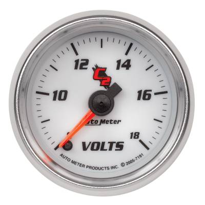 AutoMeter - AutoMeter 7191 C2 Voltmeter Digital Gauge 8-18V 2-1/16" Stepper Motor