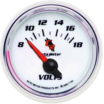 AutoMeter - AutoMeter 7192 C2 Air Core Electric Voltmeter Gauge 8-18V 2-1/16"