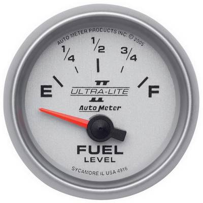 AutoMeter - AutoMeter 4916 Air Core Ultra-Lite II Elec Fuel Level Gauge 240-33Ohm 2-1/16"SSE