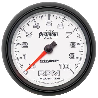 AutoMeter - AutoMeter 7597 Phantom II In-Dash Tachometer Gauge 0-10000RPM 3-3/8"