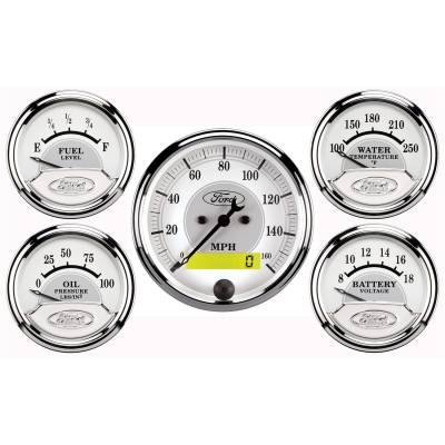 AutoMeter - AutoMeter 880087 5Pc Elec Speedometer Gauge 3-1/8 & 2-1/16" for Ford Masterpiece
