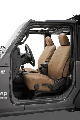 Bestop - Bestop 29293-04 Polyester Front Seat Cover Set Tan for 18-26 Jeep Wrangler JL