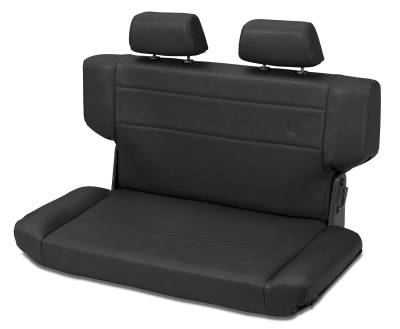 Bestop - Bestop 39435-15 Trailmax II Vinyl Rear Seat Black Denim for 97-06 Wrangler TJ