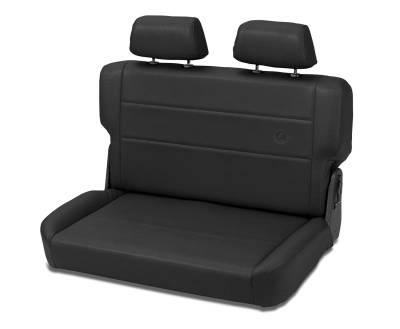 Bestop - Bestop 39440-15 Trailmax II Vinyl Rear Seat Black Denim for 55-83 Jeep CJ5