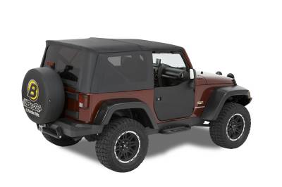 Bestop - Bestop 53040-35 Front Lower Soft Half Doors Black Diamond for 07-18 Wrangler JK