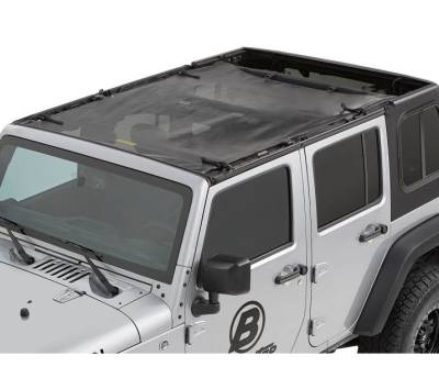 Bestop - Bestop 52401-11 Sun Safari Extended Bikini Top-Mesh for 07-18 Wrangler JK 4DR
