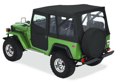 Bestop - Bestop 51464-15 Supertop Classic Soft Top Black Denim for 64-84 Land Cruiser