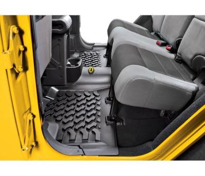 Bestop - Bestop 51504-01 Rear Seat Floor Liner Set Black for 07-18 Jeep Wrangler JK 4DR