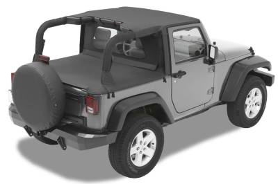 Bestop - Bestop 52580-35 Header Targa Bikini Top Black Diamond for 07-09 Jeep JK 2DR