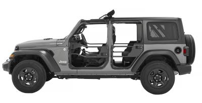 Bestop - Bestop 51741-01 Rear Element Tube Doors for 20-26 Jeep Gladiator JT/Wrangler JL