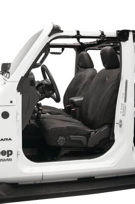 Bestop - Bestop 29290-35 Polyester Front Seat Cover Black Diamond for 18-26 Jeep JL 4DR