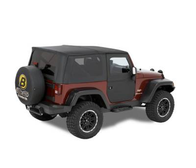 Bestop - Bestop 51798-17 Front Full 2Pc Soft Doors Black Twill for 07-18 Wrangler JK