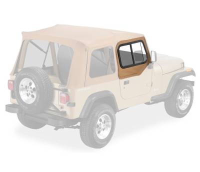 Bestop - Bestop 51786-37 Front Upper Half Door Sliders Spice for 88-95 Jeep Wrangler YJ