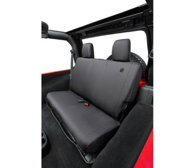 Bestop - Bestop 29282-35 Polyester Rear Seat Cover Black Diamond for 07-18 Jeep JK 2DR