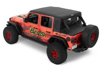 Bestop - Bestop 80100-35 TrekTop HalfTop Accessory Black Diamond for 18-23 Jeep JL 4DR