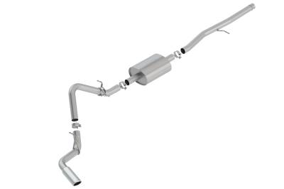 Borla - Borla 140794 S-Type Cat-Back Exhaust Truck Side Exit 19-26 Silv/Sra 1500 4.3/5.3
