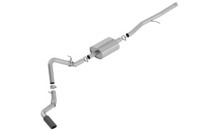 Borla - Borla 140794BC S-Type Cat-Back Exhaust Truck Side Exit 19-26 Silv/Sra 1500 5.3L