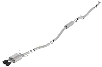 Borla - Borla 140803CB S-Type Cat-Back Exhaust Dual Center Rear Exit 17-20 Civic Si 1.5L
