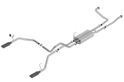 Borla - Borla 140796BC S-Type Cat-Back Exhaust One Split Rear Exit for 16-24 Titan 5.6L