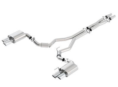 Borla - Borla 140745 S-Type Cat-Back Exhaust Dual Split Rear Exit for 18-23 Mustang GT