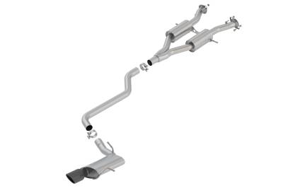 Borla - Borla 140748BC S-Type Cat-Back Truck One Right Rear Exit for 14-21 Cherokee 3.6L