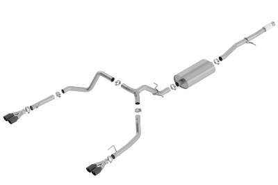 Borla - Borla 140768BC Touring Cat-Back Exhaust Dual Rear Exit 19-26 Sra/Silv 1500 5.3L