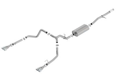 Borla - Borla 140780 Touring Cat-Back Exhaust Dual Split RR Exit 19-26 Sra/Silv 1500 5.3
