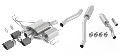 Borla - Borla 140738CFBA ATAK Cat-Back Exhaust Triple Center Rear Exit for 17-21 Civic