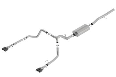 Borla - Borla 140772BC Touring Cat-Back Exhaust Dual Rear Exit 19-26 Sra/Silv 1500 6.2L