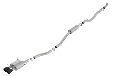 Borla - Borla 140777CB S-Type Cat-Back Exhaust Dual Center Rear Exit 17-20 Civic Si 1.5L