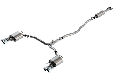 Borla - Borla 140823 S-Type Cat-Back Exhaust Dual Split RR Exit for 18-24 Camry XSE 3.5L
