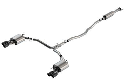 Borla - Borla 140823BC S-Type Cat-Back Exhaust Dual Split Rear Exit for 18-24 Camry XSE