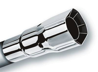Borla - Borla Exhaust 20112 T304 SS 6" Long Tip 2.25"Inlet x 2.75" x 2.5" Universal