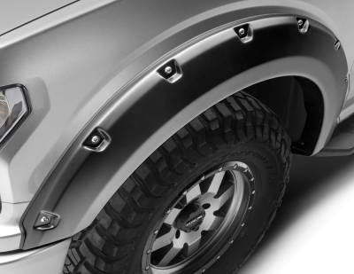 Bushwacker - Bushwacker 20109-02 Pocket Style Front Fender Flares Black for 18-20 Ford F150