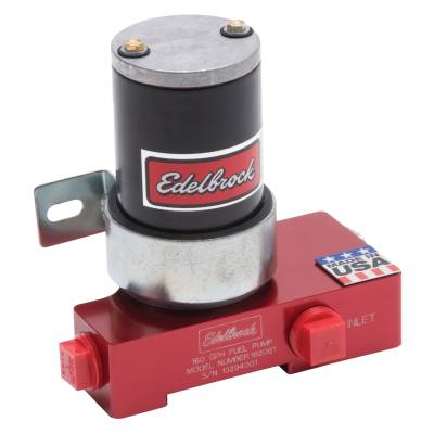 Edelbrock - Edelbrock 182061 In-Line Red Electric Fuel Pump 160 GPH