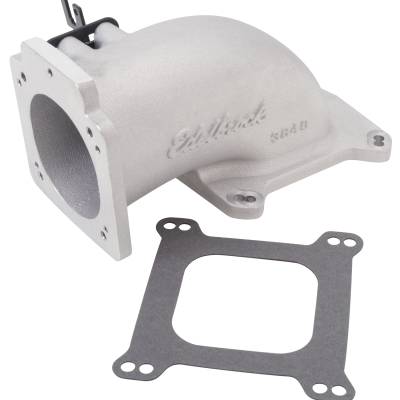 Edelbrock - Edelbrock 3848 Ultra Low Profile Universal Intake Elbow 90mm T.B. To 4150 Flange